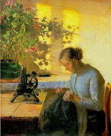 Anna Ancher Syende fiskerpige China oil painting art